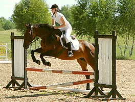 Egzamin na odznaki jeździeckie PZJ - próba skoków