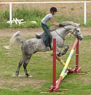 Kaja Przygońska - zwyciężczyni konkursu skoków, na własnym koniu Ersecie